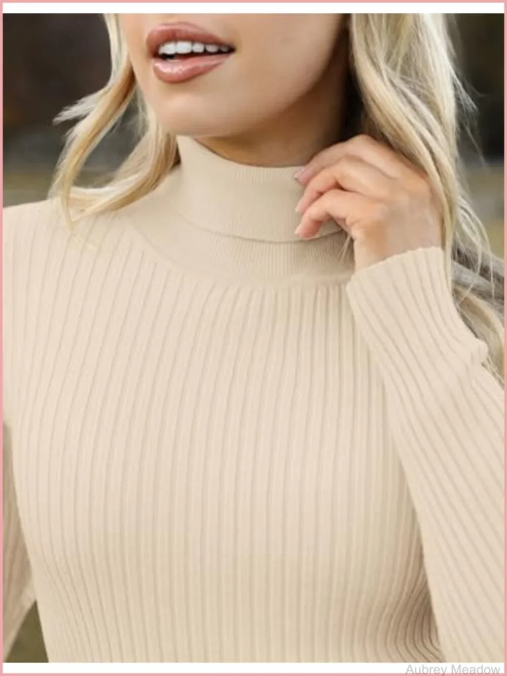 Zeagoo Women's Turtleneck Sweater Ribbed Slim Fit Long Sleeve Pullover
